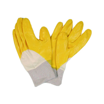Interlock Liner Glove with Nitrile Coated Open Back, Knit Wrist